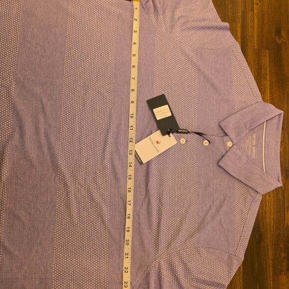 Michel Rouen Men's Performance Polo Shirt Heather Stretch Golf MRPS034 NWT - Picture 2 of 5